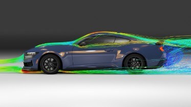 Aero Visualization: Mustang Dark Horse